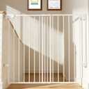 Babelio Extra Tall No Bottom Bar Baby/Dog Gate, 34" H, 27.5-40.6" W, White