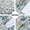 Peel and Stick Wallpaper Vintage Wall Paper Gray Blue Floral Contact Paper Removable Wallpaper 17.3"x196.8" Leaf Flower Self Adhesive for Bedroom Drawer Decor Vinyl Rolls