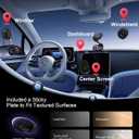 Car Phone Holder for Magsafe - Vacuum Magnetic Suction Phone Holder Mount with 360 Adjustable Stand Car Accessories for Car/Gym/Mirror/Smooth Surface ,Travel Essentials for iPhone 17/16/15/14/13/12