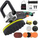 24pcs Professional Buffer Polishers,[3D Cooling Tech] 1200W Rotary Car Buffer Polisher Waxer, ETOOLAB 6 Variable Speed Polisher Detachable Handle,Polisher for Car Detailing with 6-7Polishing Plate