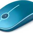 VssoPlor Wireless Mouse, 2.4G Slim Portable Computer Laptop Mouse with Nano Receiver Quiet Silent Optical Mice for Notebook, PC, Laptop, Computer-Gradient Blue