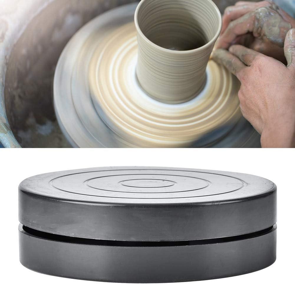 Oumefar Clay Sculpting Wheel, Plastic Double Side Ceramic Pottery Sculpture Tool, 11.5cm Diameter, Clear/Transparent, 1 Piece