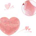 100 PCS Heart-Shaped Jewelry Bags - Clear Resealable Packaging Bags for Earring Jewelry, Small Trinkets, Party Favors (Pink Purple)