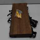 Floating Bookshelves for Wall, Rustic Wood Hanging Wall Bookshelf, Upside Down Book Shelf and Wall Mounted Bookshelves for Home Decor in Bedroom, Living Room, Carbonized, 2 Pack (16.5 in, Brown)