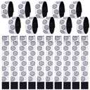 24 Pcs Volleyball Sleeve Holders 7.5 Inch Volleyball Shirt Sleeve Straps Brown Black Pattern Stitching Sports Shirts Ties for Women Men Teens Sports Activities Accessories Gift