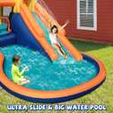 Action Air Water Slide - Inflatable Bounce House with Blower for Indoor & Outdoor - Jump Bouncy Castle with Slide - Big Bouncy Area, Big Pool, Love for Kids