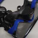 Greatever Snorkel Set Pano 3 Window Snorkel Mask Adult, Panoramic Wide View, Anti-Fog Scuba Diving Mask, Anti-Leak Snorkel Goggles Dry Top Snorkel, Professional Snorkeling Gear for Adults (Black Blue)