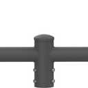 Double Bullhorn Bracket for 2 Lights, 180 Degree Mounting, 2-3/8" Slip Fitter, Steel, Dark Bronze, Pole Mount