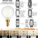 E12 Led G16.5 Bulb 4W,Dimmable E12 Candelabra Bulb 40 Watt,Soft White 3000K,Frosted Glass,Type G Bulbs for Chandelier,Vanity Light Bulbs,400lm,6 Pack, one is missing
