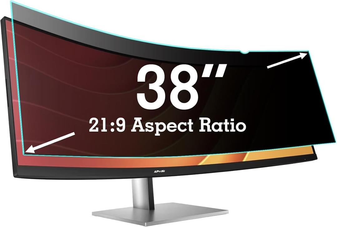 38 Inch Privacy Screen Filter for 21:9 Computer Curved Ultrawide Monitor - Privacy Shield,Anti-Glare and Anti-Blue light Protector