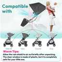 Performance Rain Shield, Rain Cover Fits for UPPAbaby Vista/Vista V2/Vista V3/Cruz/Cruz V2 Stroller, Protect from Wind/Rain/Snow/Dust, Air Vent Hole, Window with Zipper, Stroller Accessories