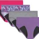 Hanes Girls' Comfort, Period. Boys'hort & Hipster Period Underwear, Moderate Protection, Multi-Pack (14)