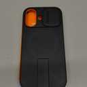 SURITCH for iPhone 17 Case with Camera Control Cover, Camera Slide Cover and Adjustable Kickstand, Compatible with MagSafe, Shockproof Bumper Protective Cases 6.3 Inch, Black