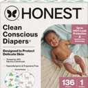 The Honest Company Daytime Daytime Diapers, All the Alpacas, Size 1, 136 Ct