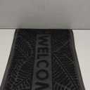 Smiry Welcome Mat Indoor Outdoor, All-Season Waterproof Front Door Mat, Sturdy Natural Rubber Doormat, Non-Slip, Easy Clean, Low Profile Dirt Trapper for Porch Patio Entrance, 29.5x17, Black