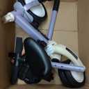 newyoo Toddler Tricycle with Push Handle for 1-3 Year Old, Toddler Bike, Birthday Toy for Boys and Girls, 5 in 1 Kids Trike, Balance Bike with Backrest and Safety Belt, Purple, TR007