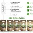 LBW Grow Light for Indoor Plants, Height Adjustable Plant Grow Lamp with Auto On/Off Timer 6/8/12/16H, 3 Colors,5 Dimmable Brightness, for Small Plants, White, 3 Packs