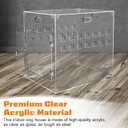 Acrylic Dog House, 27.5" L x 20" W x 24.5" H Clear Indoor Dog Crate Furniture for Small & Medium Dogs, Modern Transparent Pet Kennel Furniture with Lock (Extra Large)