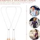 Wireless Earphone Chain Anti-Lost Earpiece Holder Lightweight Necklace for and Earbuds Glasses Accessory 15In for Women