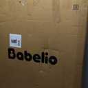 Babelio Baby Gate for Stairs, Kitchen & Doorways, 26-43" W 28" H No Bottom Bar| Easy Installation| One-Handed Operation| Auto-Close| Hardware Mount (Drill Needed) Safety Dog/Pet Gate Indoor (White)