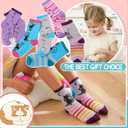 Kids Girls Cotton Socks Soft Novelty Socks Cute Animal Pattern 6 Pairs (9-14 Years)