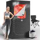 Portable Sauna for Home, Steamer Portable Steam Sauna for Home, Personal Sauna with Big Sauna Chair, Remote Control