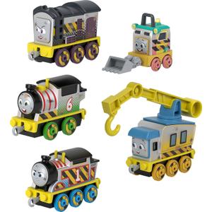 Thomas & Friends Diecast Vehicle Set Construction Crew 5 Push-Along Toy Train Engines for Preschool Kids Ages 3+ Years
