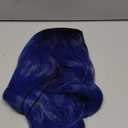 BERON Black and Blue Wigs for Women Girls Short Curly Bob Wavy Hair Wig Ombre Dark Blue Body Wave Heat Resistant Synthetic Cosplay Daily Party Wigs