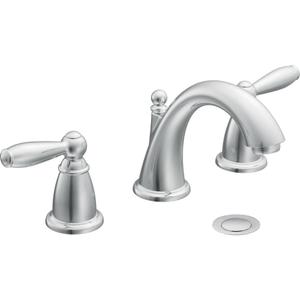 Moen Brantford Chrome Two-Handle Widespread Bathroom Faucet Trim Kit for 3-hole Setups, Valve Required, T6620 (Brushed Nickel)