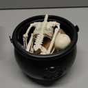 Halloween Decorations Indoor - Witches Cauldron with Skeleton & Fog Maker with Mist Diffuser - Skeleton Halloween Party Decor for Table Desk Mantel Room Home