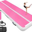 6.6 ft Double faced Inflatable Gym Mats 4'' Thick Air Mat Tumble Track for home/ gymnastics/ cheer/ tumbling