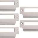 DOITOOL 5 Pcs Deadbolt Strike Plate Stainless Steel Door Strike Plate Door Reinforcement Backplate Deadbolt Covers for Home Residential Use, Sliver