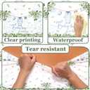 7 x 3 Pack Baby Shower Tablecloth Decoration,Watercolor Greenery A Sweet Baby Boy Is On The Way Baby Shower Decoration,Waterproof Greenery Baby Shower Tablecloth for Boy Gender Reveal Party Decoration