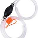 KATUMO Gasoline Siphon Hose, Gas Oil Water Fuel Transfer Siphon Pump, Portable Widely Use Hand Fuel Pump, Fuel Transfer Pump with PVC Hoses