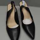 Women's Slingback Kitten Heels Closed Pointed Toe Pumps Wedding Party Dress Shoes, Black, Size 11