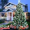 KNONEW 403ft 1000 LED String Lights Outdoor Christmas Lights 8 Modes & Timer Fairy Light Plug in Waterproof LED String Lights for Xmas Yard Tree Wedding Party Holiday Decorations (Cool White)