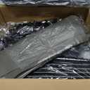 Buzowruil Canvas Wardrobe Portable Closet Wardrobe Clothes Storage with 6 Shelves and Hanging Rail,Non-Woven Fabric, Quick and Easy Assembly,Black (43in)