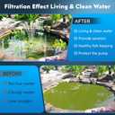 Biling Solar Pond Filter for Small Pond, 8W Solar Water Fountain with 3600mAh Battery, Clean Water Creat Water Features for Outdoor Pond Water Feature, Work Stable in Daytime