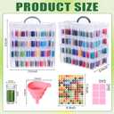 Willinglong 4 Tier Diamond Painting Storage Containers with 208 Grids Diamond Art Storage Bead Organizer Painting Accessories DIY Art Jewelry Craft