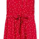 Amazon Essentials womens Sleeveless Relaxed-Fit Woven Shirt Dress (XX-Large, Red Leafy Floral)