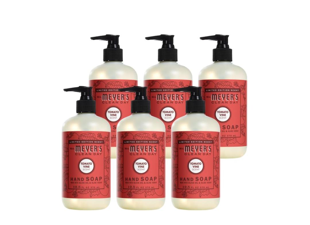 Mrs. MEYER'S CLEAN DAY Liquid Hand Soap Scent, 12.5 Fl Oz (Pack of 6) (Tomato Vine)