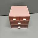 Desk Organizer with Drawer, Office Organizer with 4 Drawers, Desk Storage Box for, Desktop, Dressing table, Office, School, Home, Plastic Box and 4 Acrylic Drawers