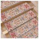 8x 30 Carpet Stair, Anti-Slip Carpet Treads for Wooden Steps, Self-Adhesive Decorative Stair Runners, Slip-Resistant Treads for Indoor Wooden Staircases (15, Red, 8X30 inch)