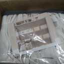 Natural Pinch Pleat Linen Curtains 108 Inches Long 4 Panels Set Ivory Cream, 40"W x 108"L