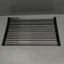 Roll Up Dish Drying Rack 11.42" x 17.72" 15 Tube Kitchen Sink Rack Over the Sink Dish Drying Rack Stainless Steel Dish Rack Heat-Resistant Dish Drainer, Black