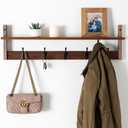 29" Coat Rack Wall Mount with Shelf, Entryway Wall Hooks with Shelf, Coat Hangers for Bathroom, Living Room, Bedroom