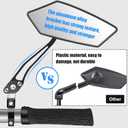 Diyife Bike Mirror 1 Pair, [New Version] HD Wide Angle Large Handlebar Rearview Mirror, Blast-Resistant 360Adjustable Bicycle Rear View Mirror Accessories for Ebike Mountain Road Bike