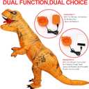 viwzon Inflatable T-Rex Costume, Adults Dinosaur Blow Up Suit for Halloween Cosplay Themed Parties, Dino Costume, Brown