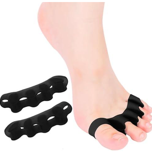 HLOES 2PCS Toe Spacers for Women and Men, Toe Separators for Pedicure, Bunion Corrector, Hammer Toe Straightener, Plantar Fasciitis, Toe Spreaders for Foot Pain Relief and Foot Health.
