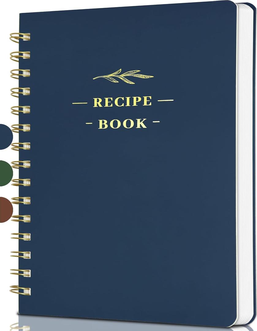 Perfect Blank Recipe Book-Recipe Book to Write in Your Own Recipes,Hardcover Personal Blank Recipe Book, Recipe Notebook Hold 144 Exclusive Formula Recipes (deep sea)
